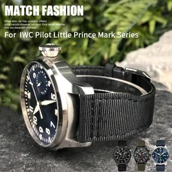 22mm 21mm Nylon Fabric Watchband Suitable for IWC Big Pilot IIW388002 Spitfire Watch Strap Green Canvas TOP GUN Sport Bracelets