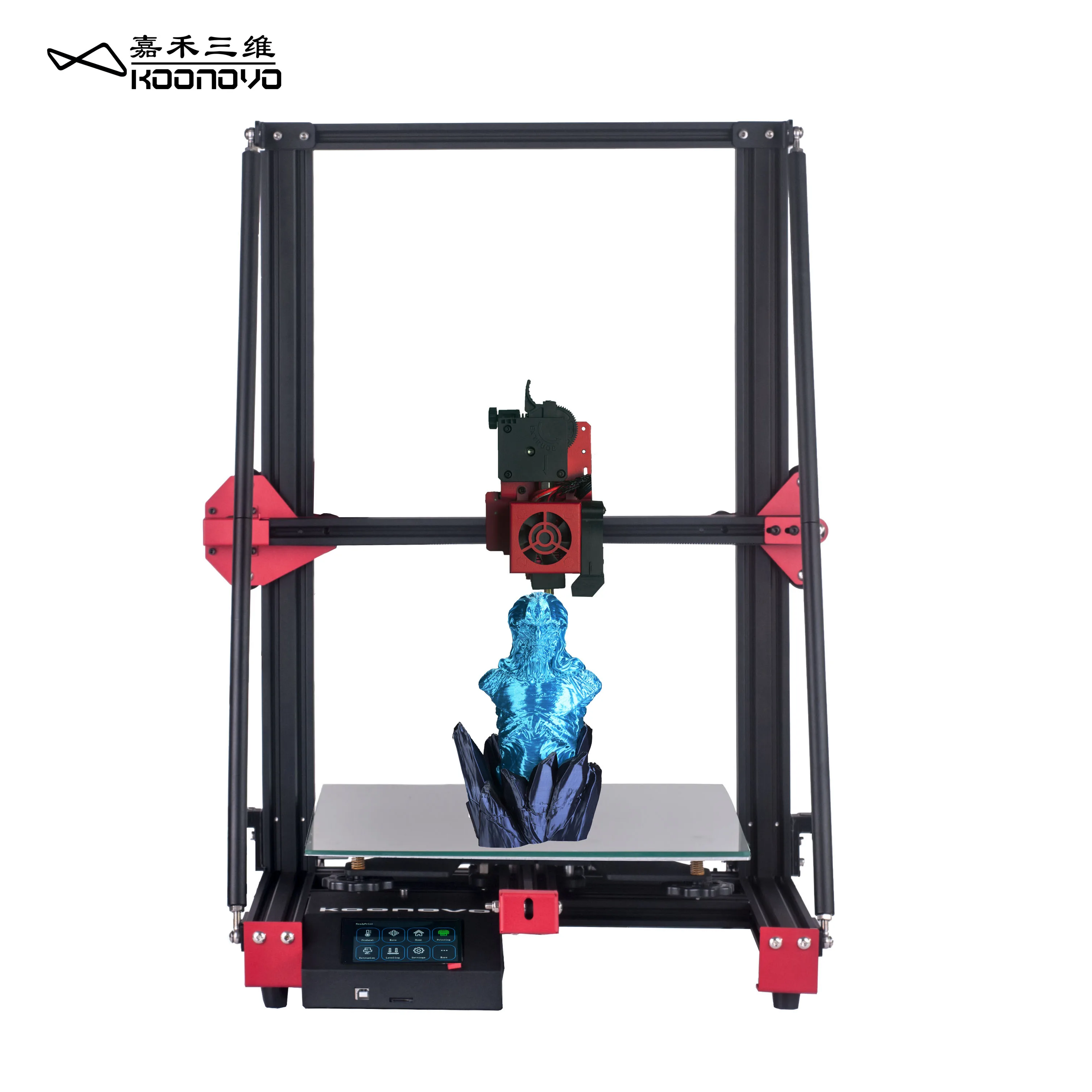 Koonovo 3D Printer Pyramid DIY FDM Touch Screen 3D Printer Large Size Quick Assembly Printing Machine