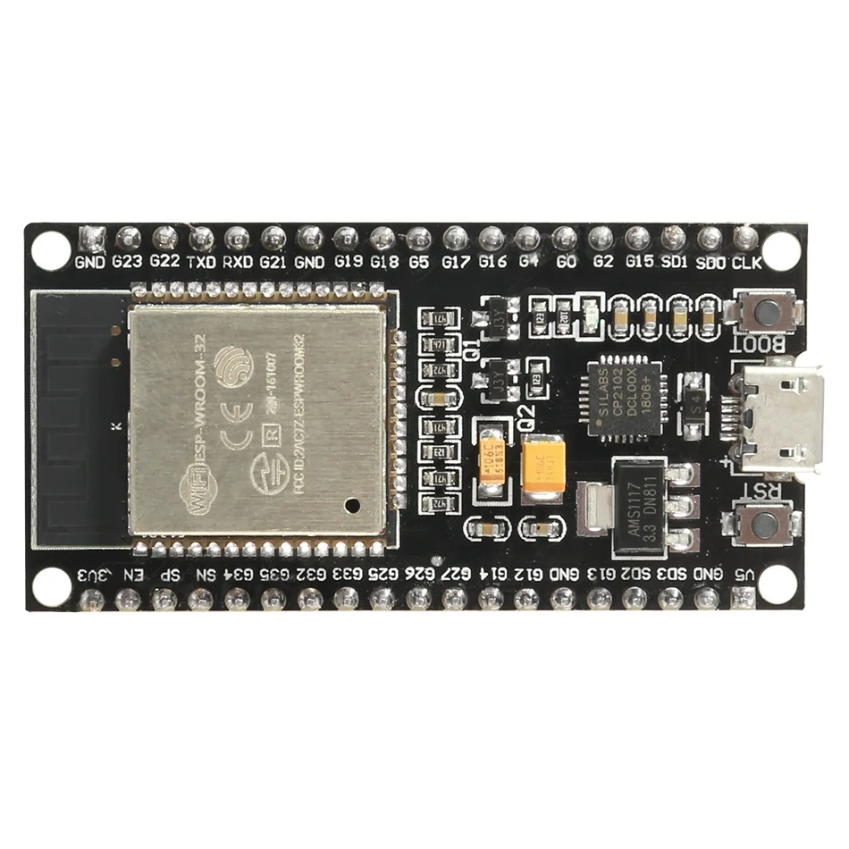 

Макетная плата AOKIN ESP32, беспроводной двухъядерный модуль фильтра WiFi + Bluetooth CP2104 2,4 ГГц RF ESP32, подходит для Arduino