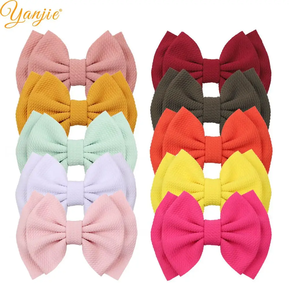 10pcs/lot Hair Bows Barrette 6'' Double Layer Bows Solid Hair Clips For Women 2022 New Arrival DIY Girls Hair Accessories Mujer