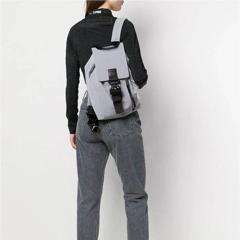 Hip Hop ALYX Backpack Men Women Casual Streetwear High Quality ALYX Crossbody Bag Metal Buckle Functional Tactical ALYX Bags