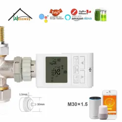 Hessway-válvula radiadora termostática, porta de entrada sem fio para tuya zigbee, termostato ieee 802.15,4, 2.4ghz, 868mhz, 915mhz