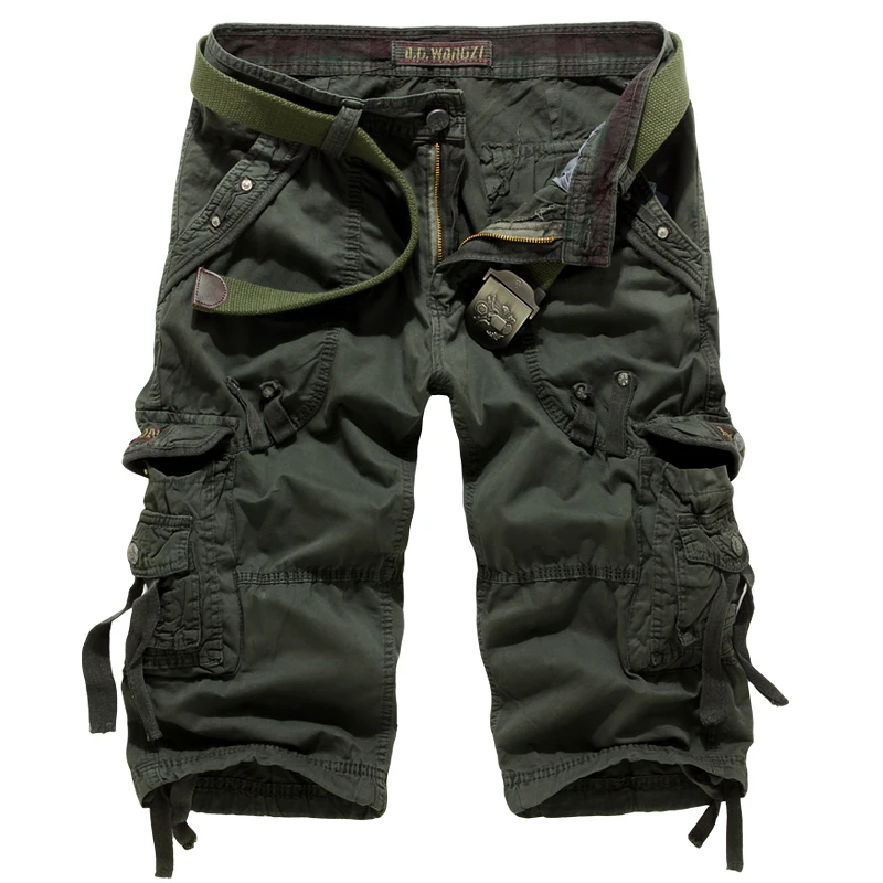 2025 sommer Neue Hohe Qualität Cargo-Shorts Männer Lässige Workout Military männer Shorts Multi Tasche Knielangen Kurze Hosen