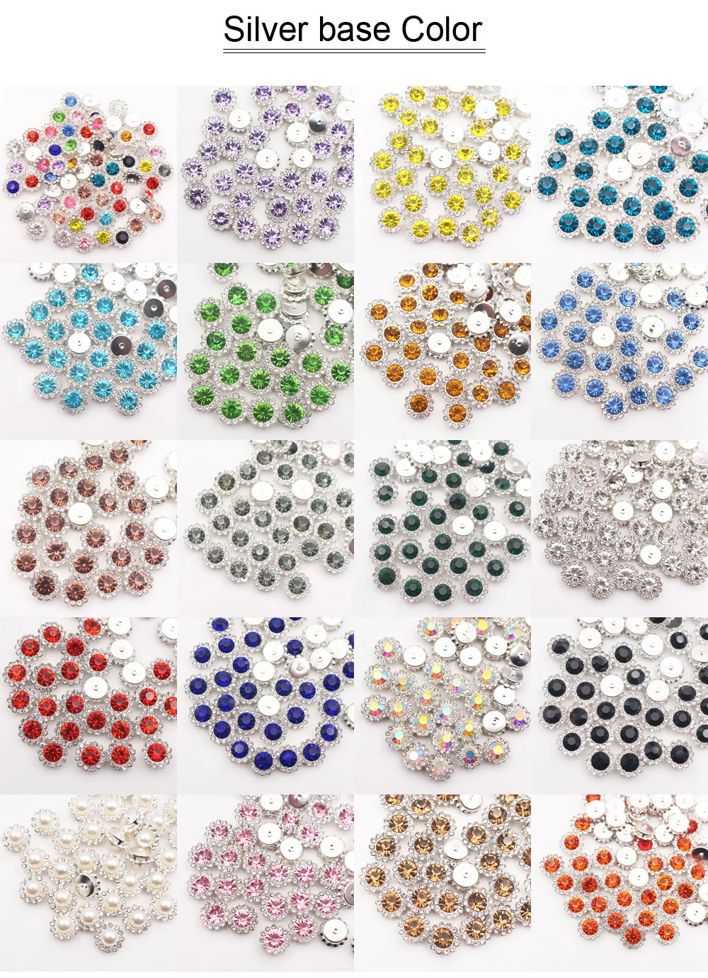 8mm-12mm Sonnenblumen-Klauen-Strasssteine zum Aufnähen, glänzende Kristalle, Glasperlen, Steine, Strasssteine zum Nähen für Kleidung, Bastelarbeiten, Schmucksteine – Detail 7