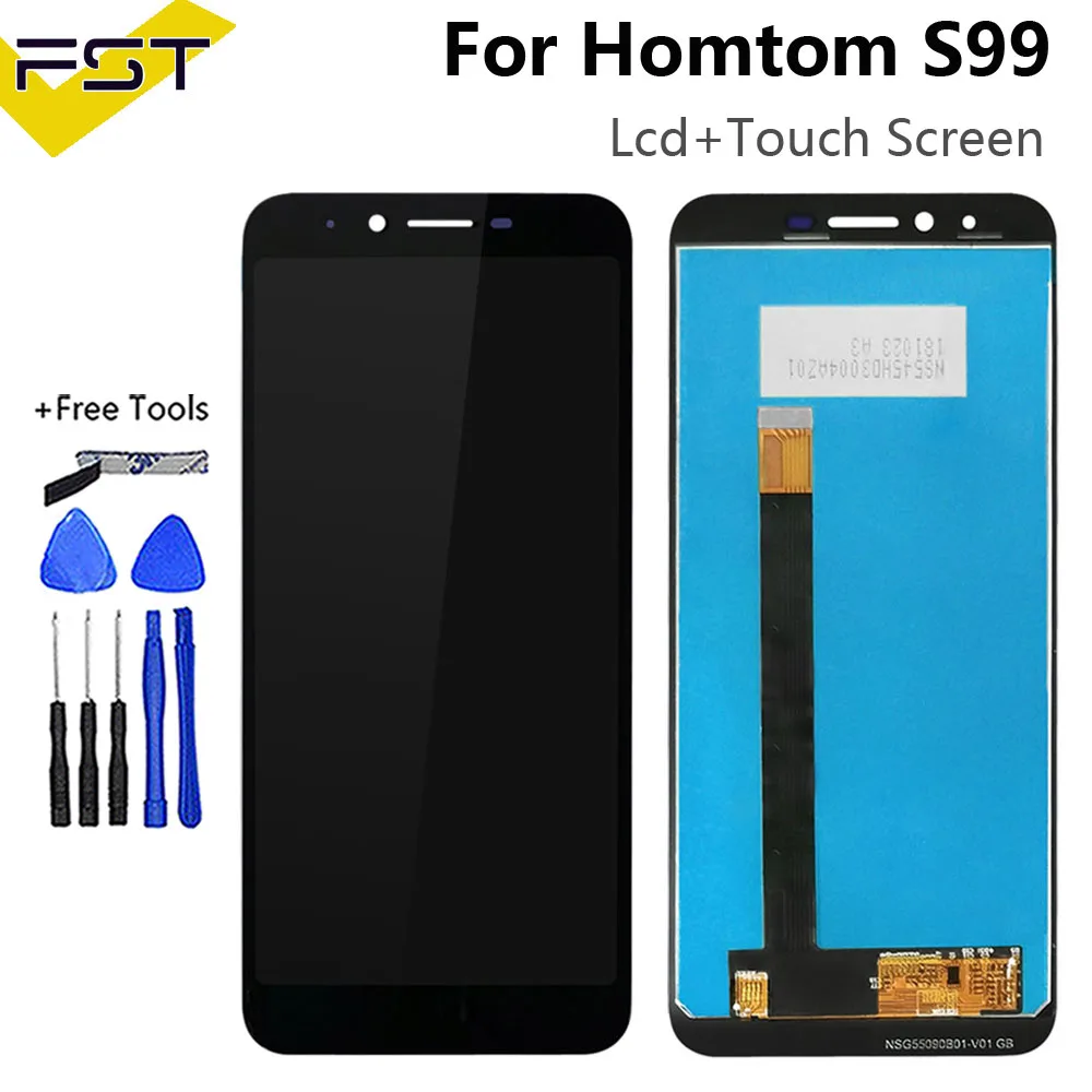 

For Homtom S99 LCD Display+Touch Screen Digitizer Assembly for homtom s99 lcd sensor +Tools+Adhesive