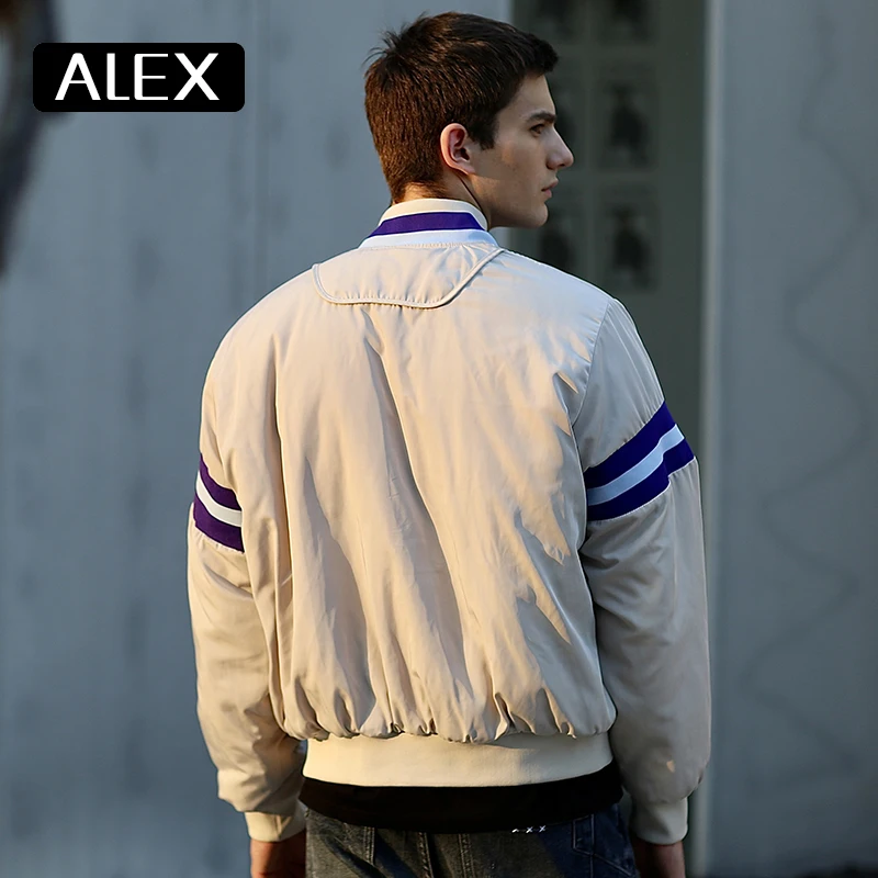 Alex Plein Bomber Jacket Man Style 2020 Warm Winter Coats Streetwear Men\'s Fashion Stand Collar Outwear Best Sell Basic Classic