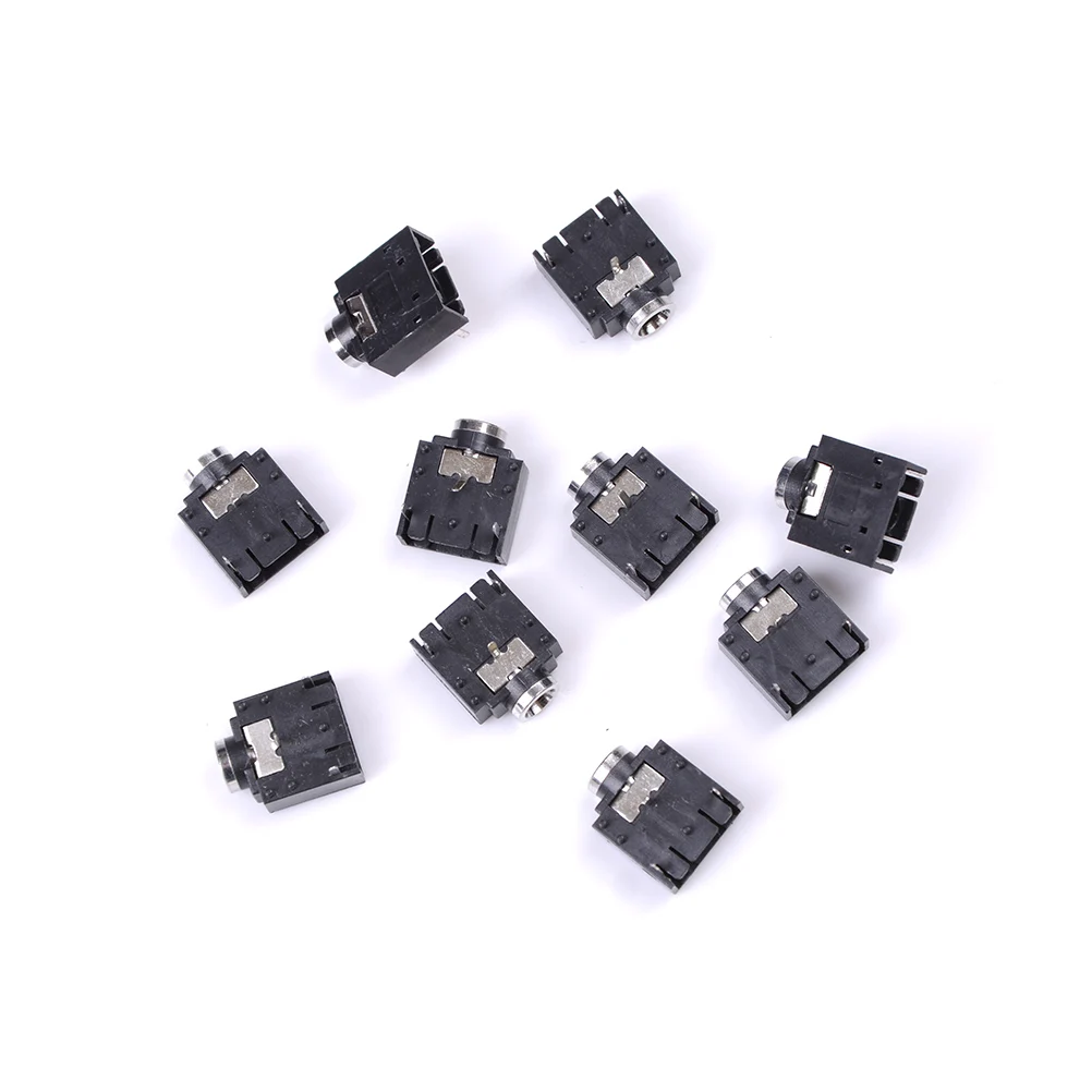 10 Pcs 3 Pin 3.5mm PCB Mount Female Stereo Jack Socket Connector