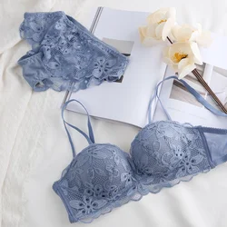 Brassiere Femme Seamless Bra and Panty Set Women Push Up Bras Lingerie Set Breathable Sexy Underwear Bielizna Damska Lenceria