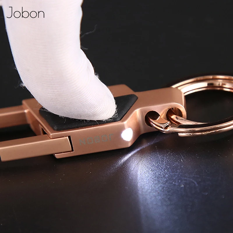 Luxury Men Keychain Classic Multifunction Car Key Chains Lighting Opener EDC Tool Jewelry for Key Rings Holder Gift Accessories