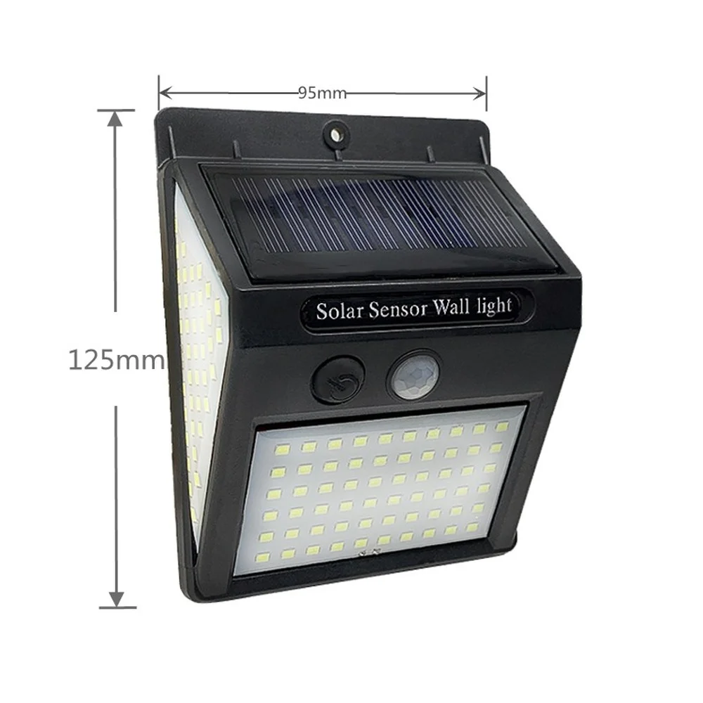 Outdoor 144 LED Solar Light Motion Sensor Waterproof Sunlight Garden Decoration Street Lights Solar Powered Lantern Wall Lamp