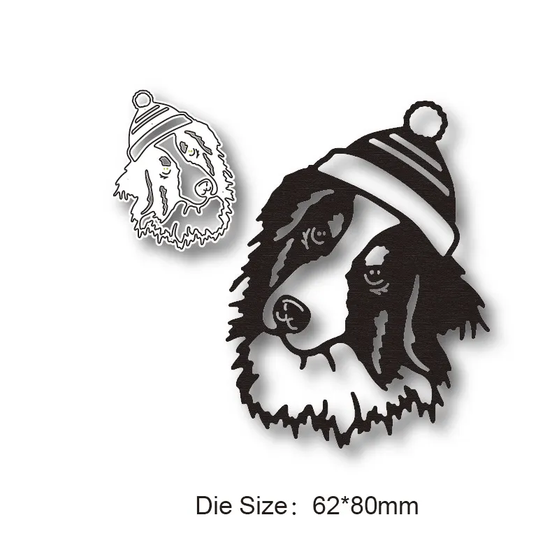 Christmas hat dog2021new metal cutting mold die dies decoration background scrapbook greeting card craftsblade punching