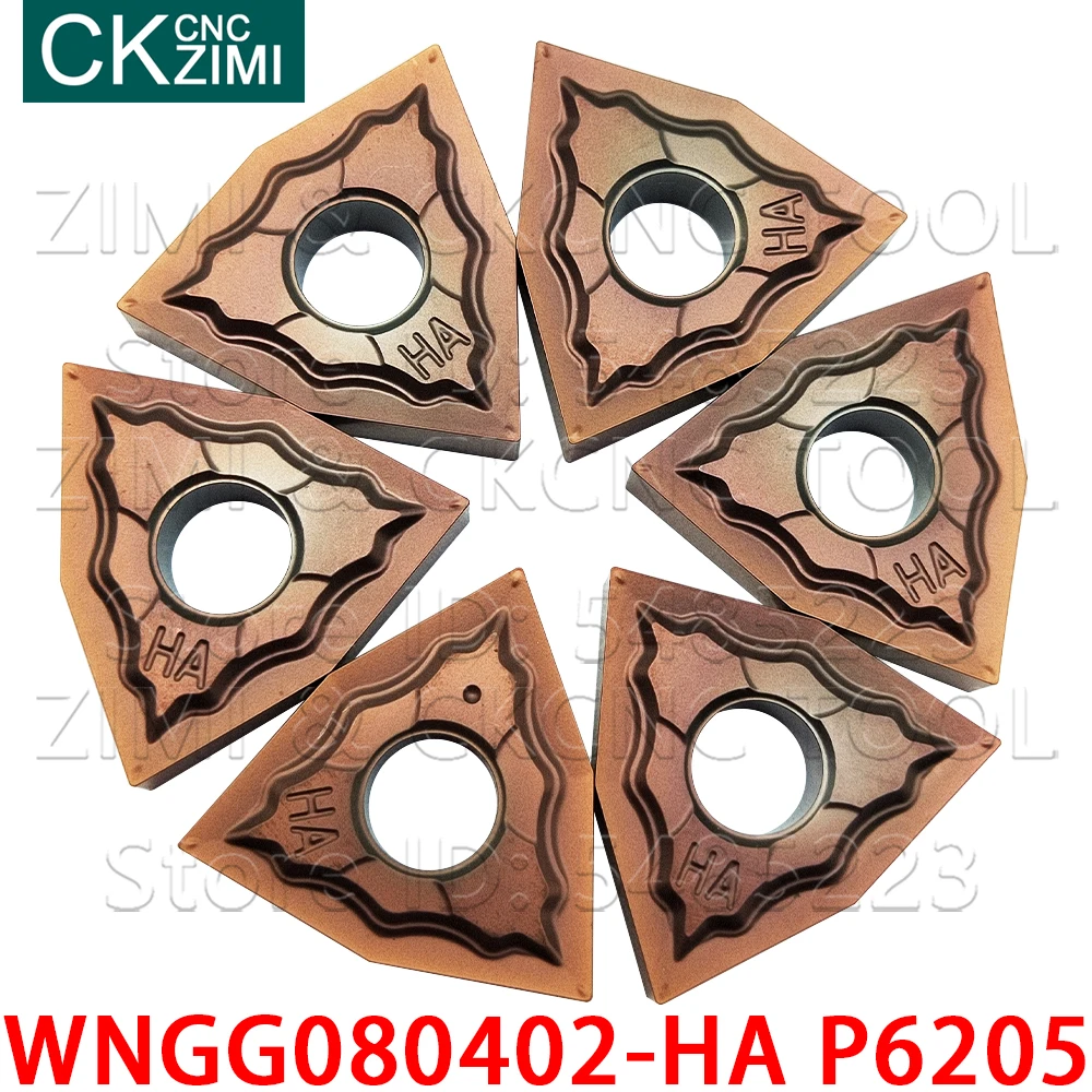 WNGG080402-HA P6205 WNGG 080402 HA أداة تحول خارجية بإدراج كربيد للصلب المقاوم للصدأ, أداة خراطة معدنية CNC
