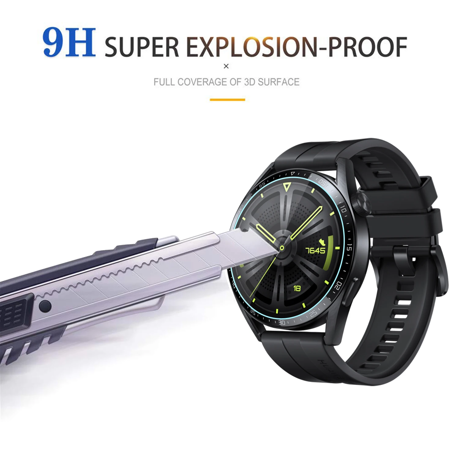 Proteggi schermo in vetro temperato per Huawei Watch GT 3 46mm HD Anti-frantumazione antigraffio accessori per pellicole protettive senza bolle