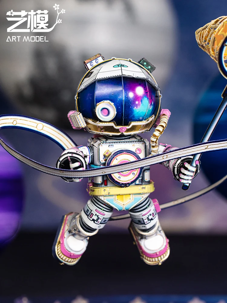 Art Model MU 3D Puzzle in metallo Little astronaut Model kit DIY 3D Laser Cut assemblare Puzzle giocattoli regalo per bambini