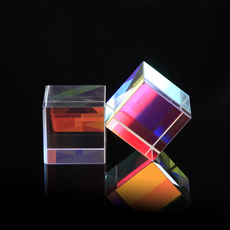 Glass Cube 18Mm Dichroic Prism X-Cube Prisms for Photographic Beam Splitting Photography Accessories Decorate Gifts Cute Light