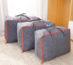 Large-capacity Canvas Moving House Luggage Clothes Storage Portable Extra Large  Travel Bag Quilt Big Bag  No Smell