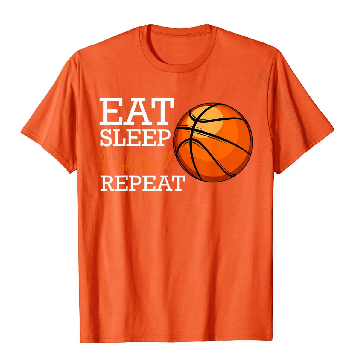 Eat Sleep Basketball Repeat Funny Player Team Sport T-Shirt Plain Personalized T Shirts Cotton Men T Shirt Normal