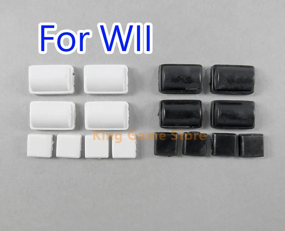 30sets/lot 8 In 1 White and Black Screw Rubber Feet Cover Set for WII Console screw Dust Cover For Nintendo Wii