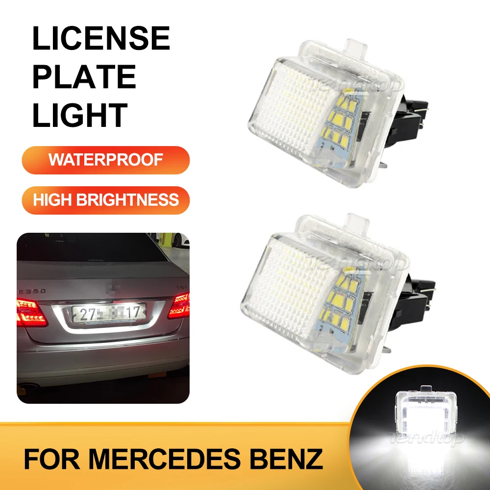 2Pcs Error Free License Plate Light Number Lamp LED Light For Auto Car Accessories For Mercedes-Benz W204 W212 W216 W221