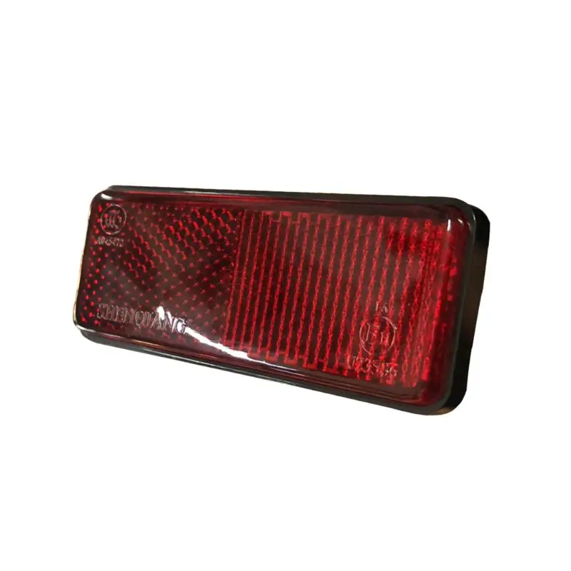 

Motorcycle Bike Scooter Quad Red Rectangle Reflective Plate Warning Reflector