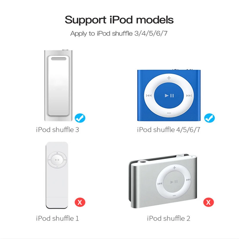 Nadaje się do Ipod SHUFFLE danych kabel USB Mp3 ładowanie 3, 4, 5, 6 7Th generacji kabel ładowarki