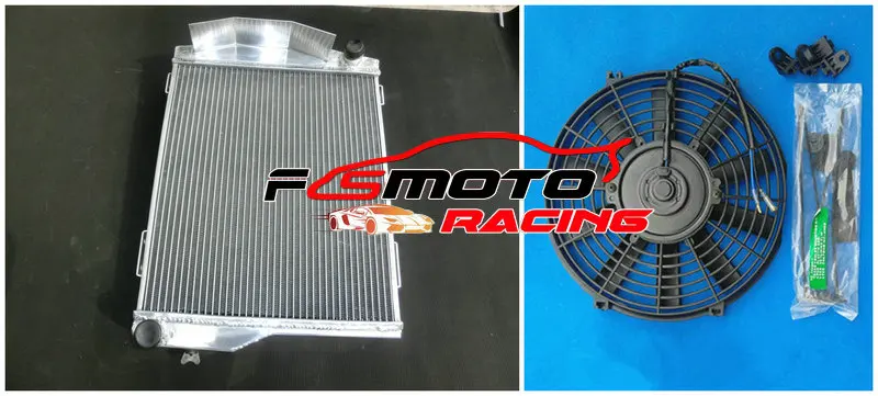 For AUSTIN HEALEY 3000 1959-1967 Aluminum radiator & fans manual KIT 59 60 61 62 63 64 65 66 67 1960 1961  1962 1963