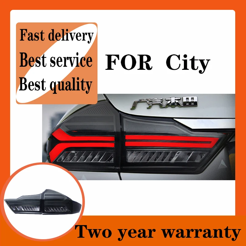 Car Styling Taillights for Honda CITY  2015 2016 2017 2018 2019 LED Tail Light DRL Tail Lamp Turn Signal Rear Reverse Brake