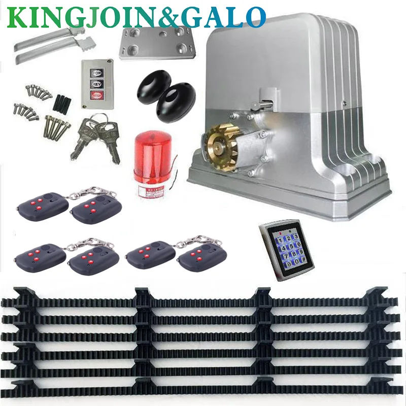 Abridor de portão elétrico para controle de acesso, até 1800kg (1 motor + 1 sensor + 6 metros de suporte)