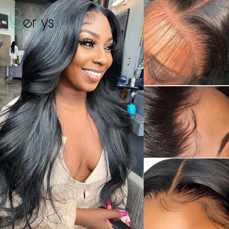 HD Transparent Front Human Hair Wig Burmese Body Wave 250% 13x6 HD Lace Front Wigs For Black Women Pre Plucked With Baby Hair