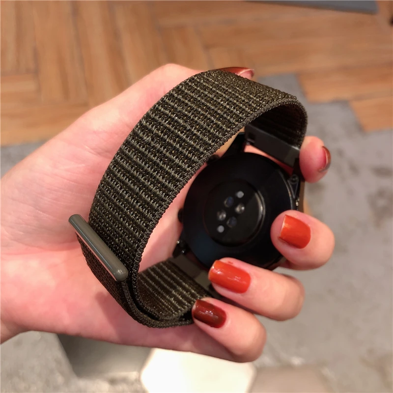 20mm/22mm watch Strap For Amazfit GTS/4/2/3/pro/2e/GTS2 Mini/GTR 4/3/47mm/GTR2/2e/stratos Nylon Loop Bracelet Amazfit bip band