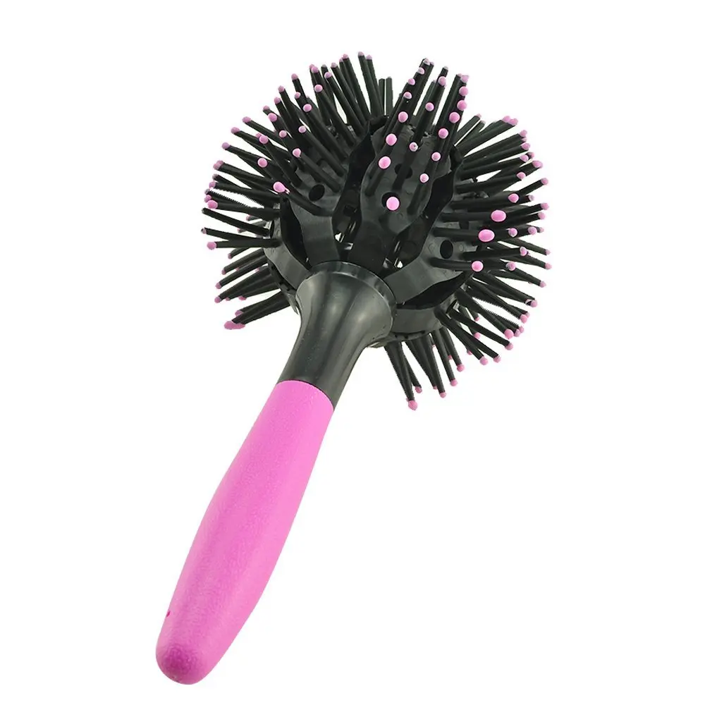 Cepillo de pelo mágico para mujer, peine redondo 3D, Bola de 360 grados, peine de masaje, herramientas de peinado, salón de peluquería