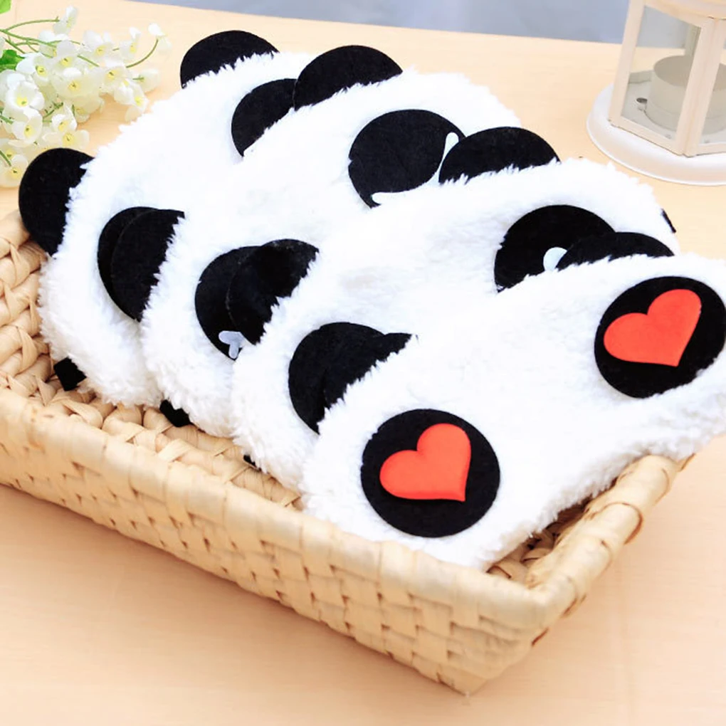 Hot Panda Face Eye Travel Sleeping Mask Blindfold Christmas Gift White+Black 1x mardi gras  scary mask  incredibles party