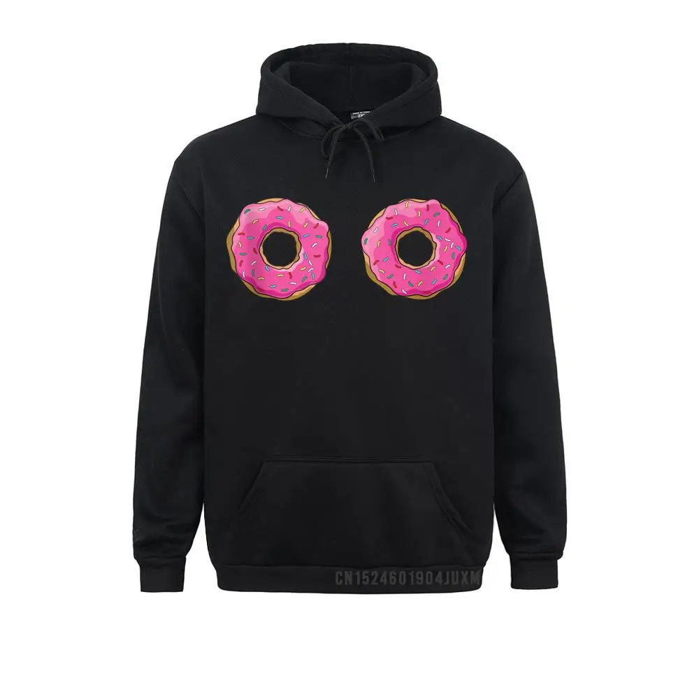 Cheap Men Sweatshirts Long Sleeve Funny Donut Boobs Sprinkle Doughnut Hoodies Cosie Sportswears