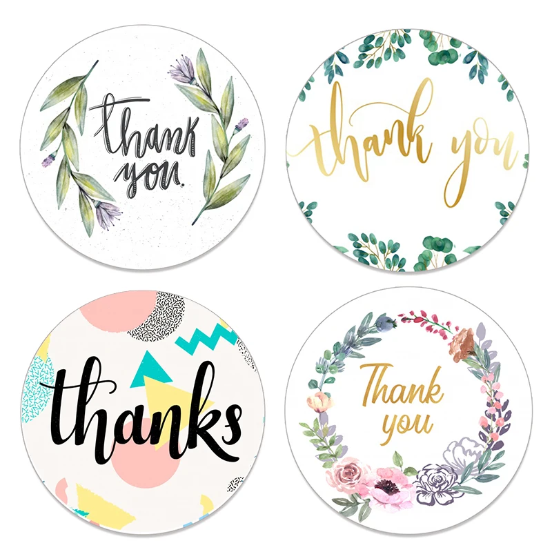 Thank You Stickers for Parties Wedding Christmas Stickers Scrapbooking Packaging Adhesive Seal Labels Stationery Stickers