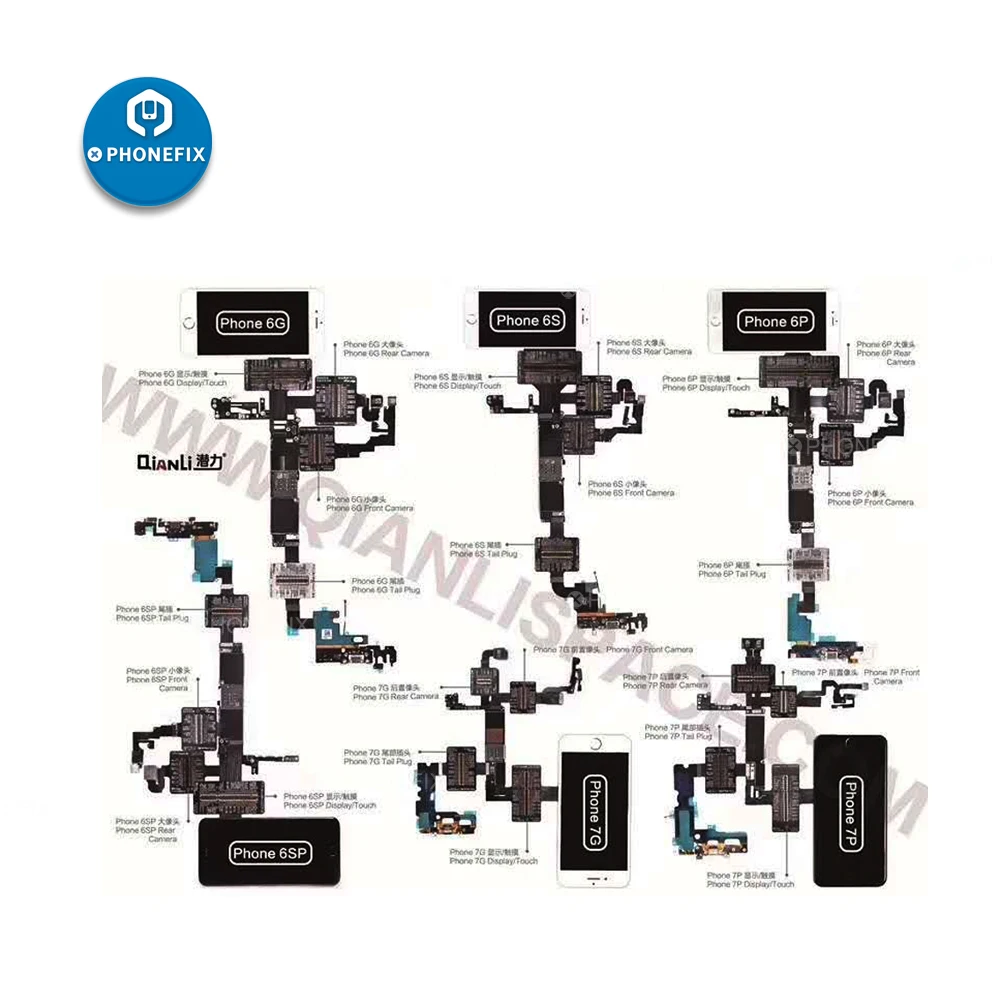 QianLi iBridge FPC Test Cable for iPhone 6 6S 7 7P XS XSM Motherboard Fault Checking Display Touch Front Rear Camera Fingerprint