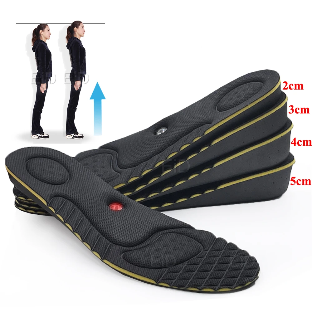 EiD 2-5cm Magnet massage Invisible Height Increase Insole Cushion Height Lift Adjustable Cut Shoe Heel Insert Taller Support pad