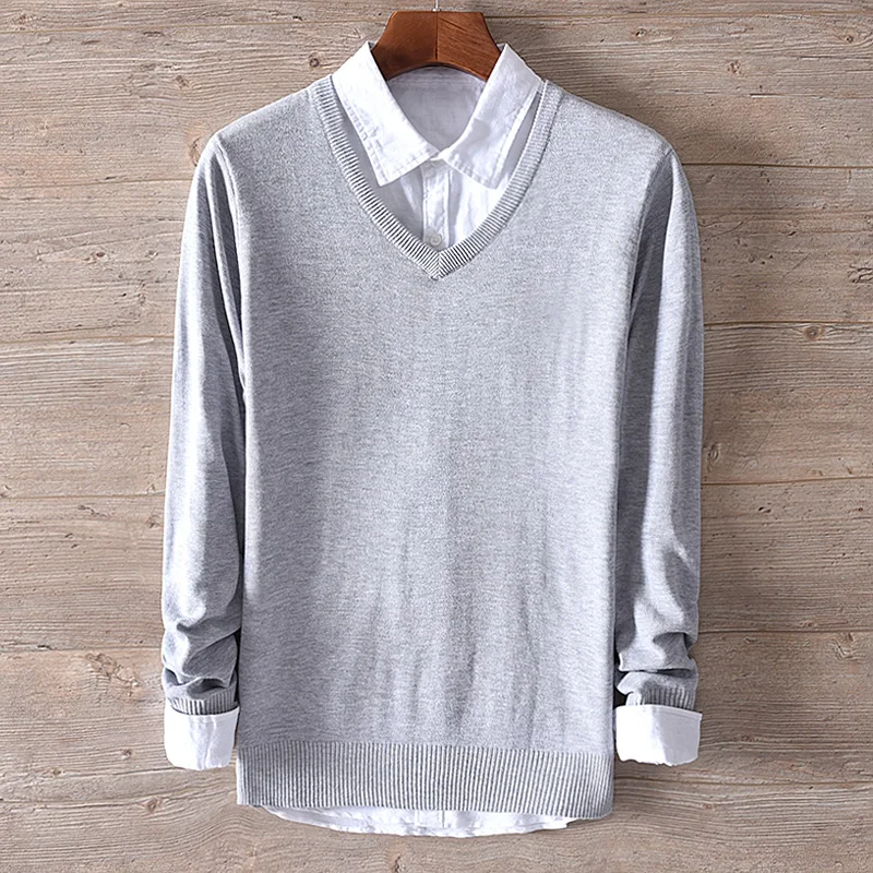 

New Italy Designer v-neck new men sweater brand cotton sweater for men casual fashion sweaters men solid trend sweaters male