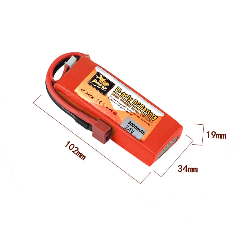 Aggiorna la batteria Lipo 2S da 1-5 pezzi 7,4 V 3000 mAh per Wltoys 144001 124018 124019   pezzi di ricambio per camion R/C per auto RC