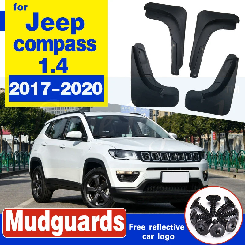 

Car Styling for jeep compass 1.4 2017-2020 Accessories Mud Flaps Splash Guards Front Rear Mud Flap Mudguards Fender Black 4pcs