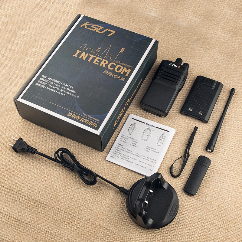 Portable Radio Walkie Talkie 5W 16 Channel UHF 400-470MHZ Two Way Radio Interphone Transceiver Wireless set  1pcs 2pcs KSX30-SLS