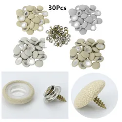 30Pcs Car Roof Buckles Car Interior Ceiling Cloth Fixing Screw Cap Roof Snap Rivets Retainer Automotive Headliner Repair Button