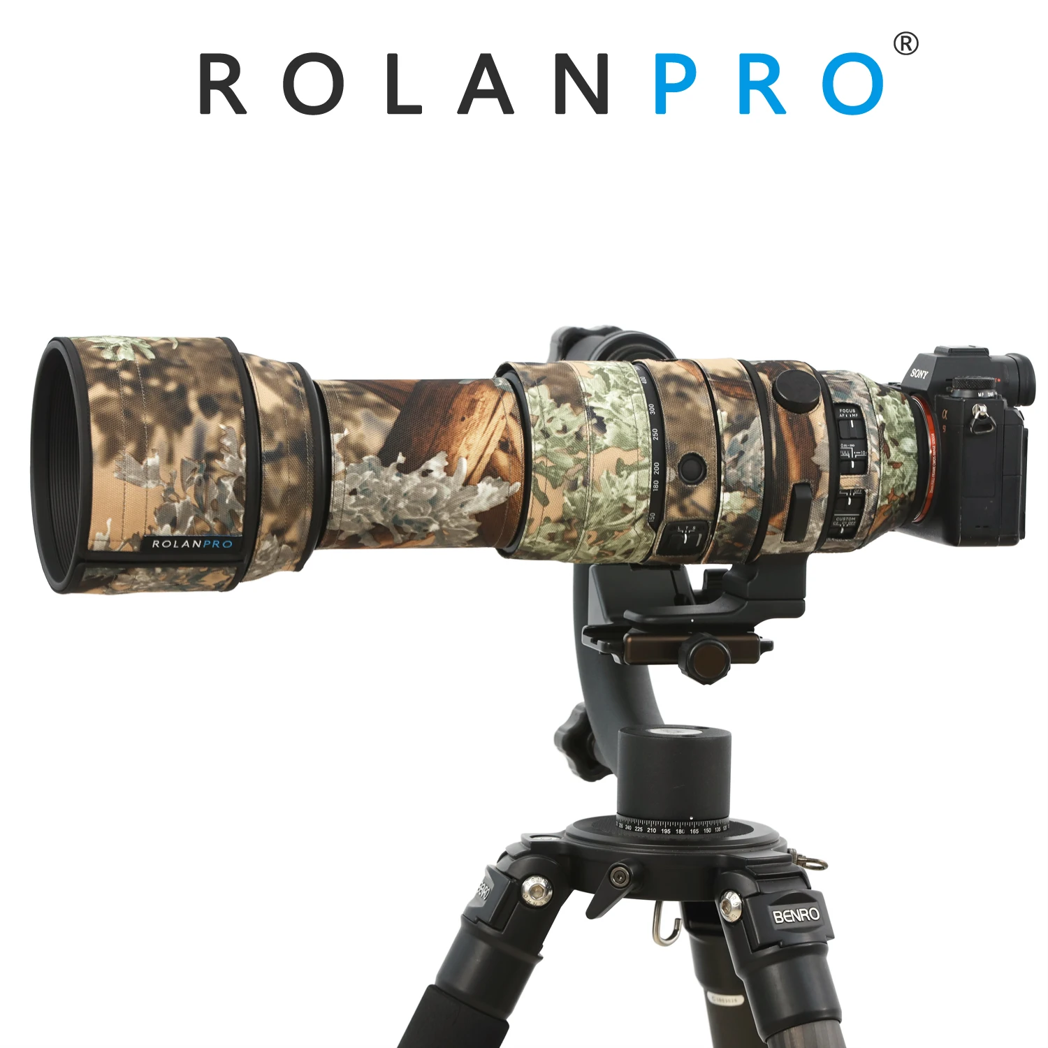 Rolanpro casaco camuflado de lente à prova d'água para sigma 150-600mm f/5-6.3 dg dn os manga protetora de lente esportiva singma 150-600mm dn