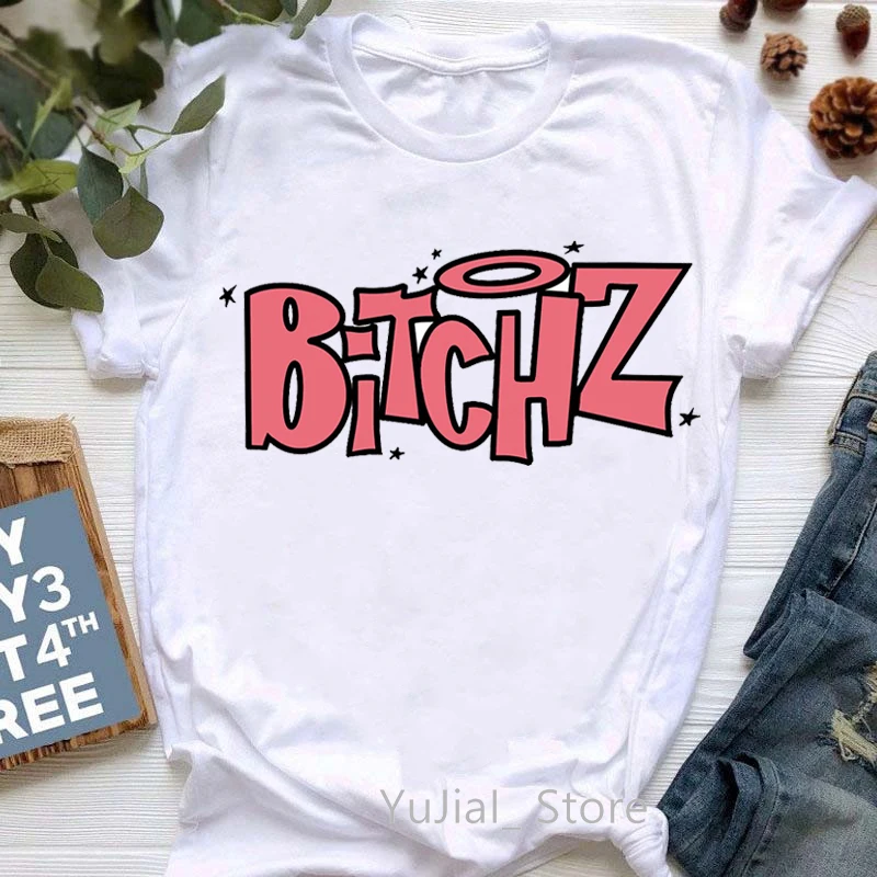 Newest Y2k Bratz Letter Print T Shirt Women Clothes Summer Fashion Tshirt Haut Femme Harajuku Kawaii Clothes Female T-Shirt