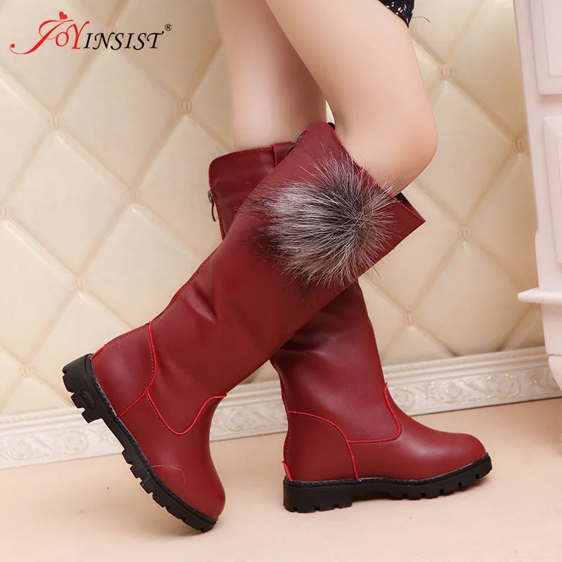 2021 Girls Boots High Quality Winter Children Boots Kids Shoes PU Leather Waterproof Rubber for Girl