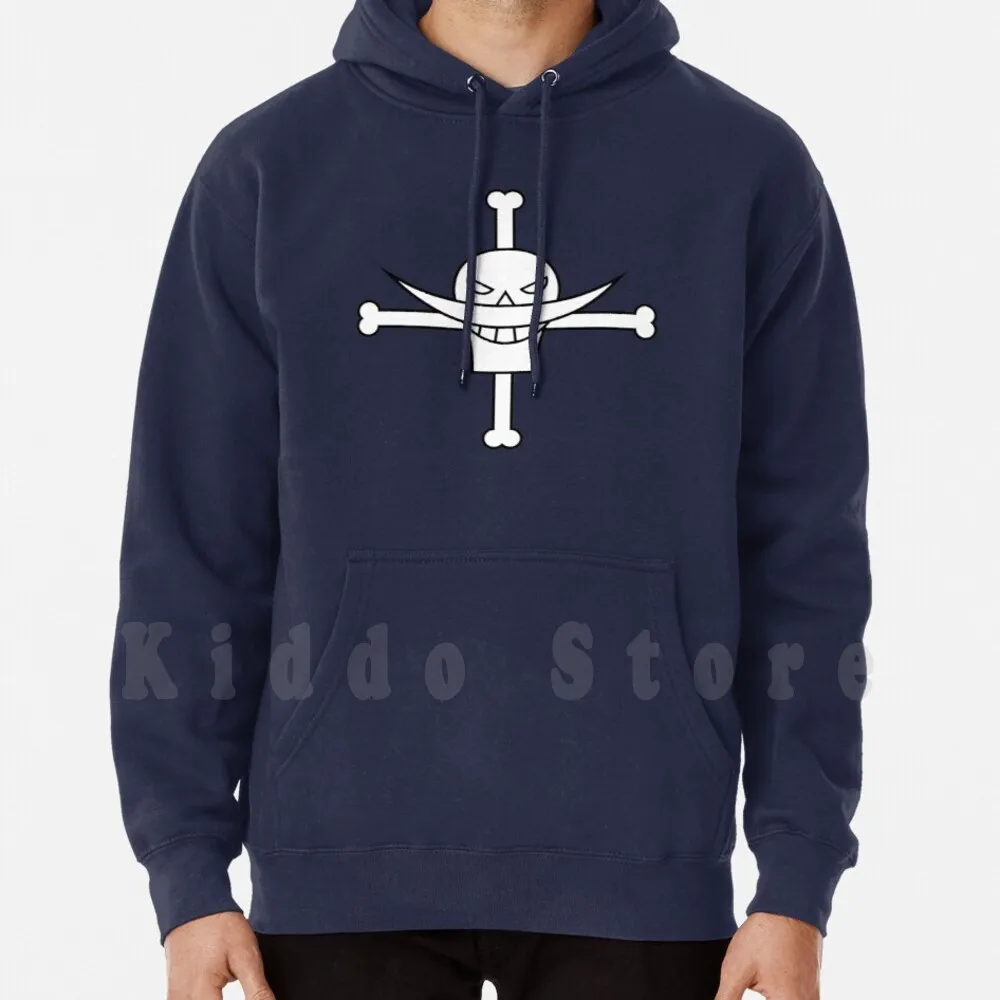 Whitebeard Pirates Jolly Roger Hoodies Long Sleeve Whitebeard Pirates Anime Monkey D Luffy One