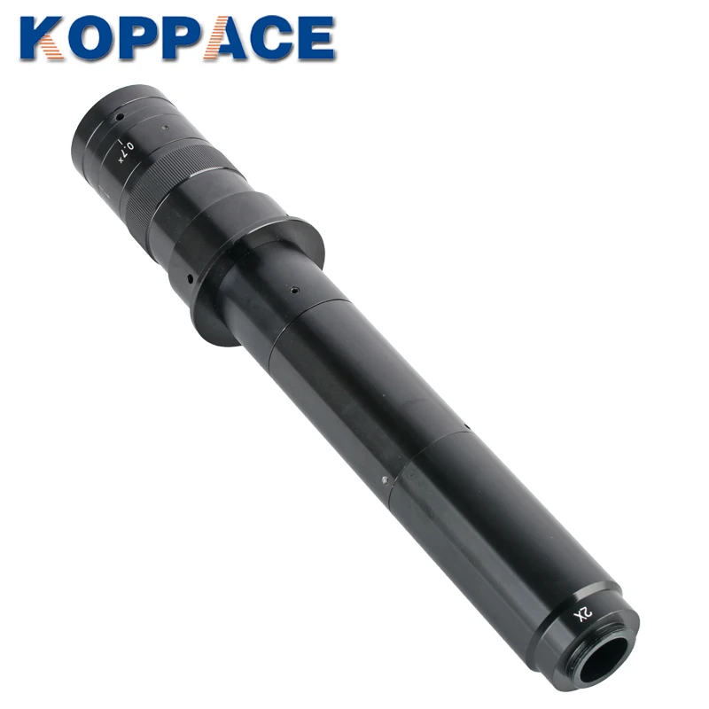 KOPPACE 128X-820X عدسة مجهر صناعية أحادية العين 2X العدسة 0.7X-4.5X التكبير الهدف 25 مللي متر C-Mount عدسة تكبير مستمرة