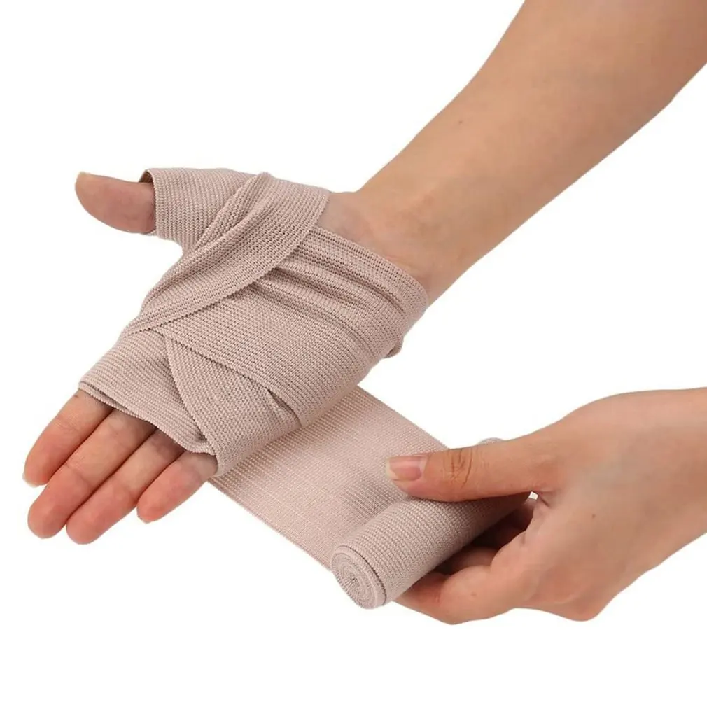Perban kompresi sangat elastis, dengan penutup klip, turniket Olahraga Basket, pendukung pergelangan kaki bantalan lutut, perban kebugaran