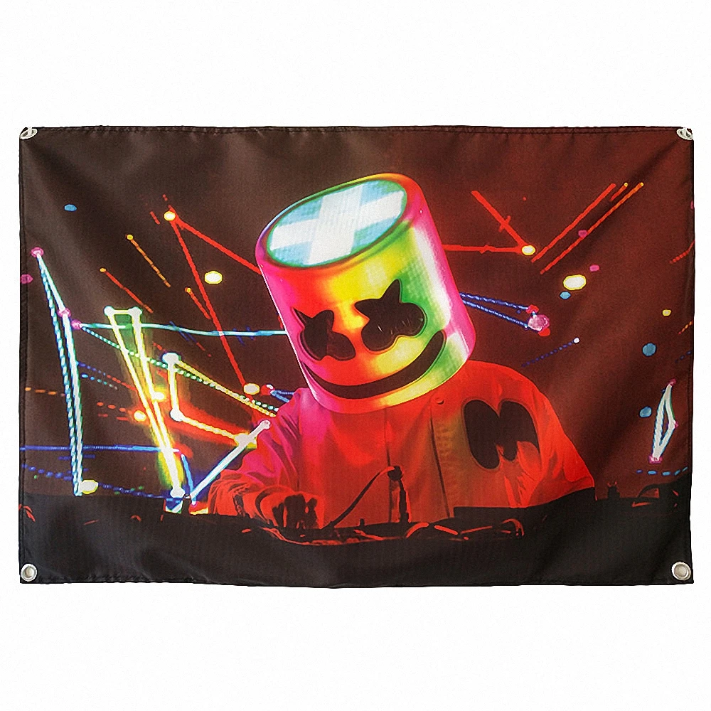 Heavy Metal Rock Band Posters Banners Music Studio Wall Decoration Hanging Painting Waterproof Cloth Polyester Fabric Flags h8