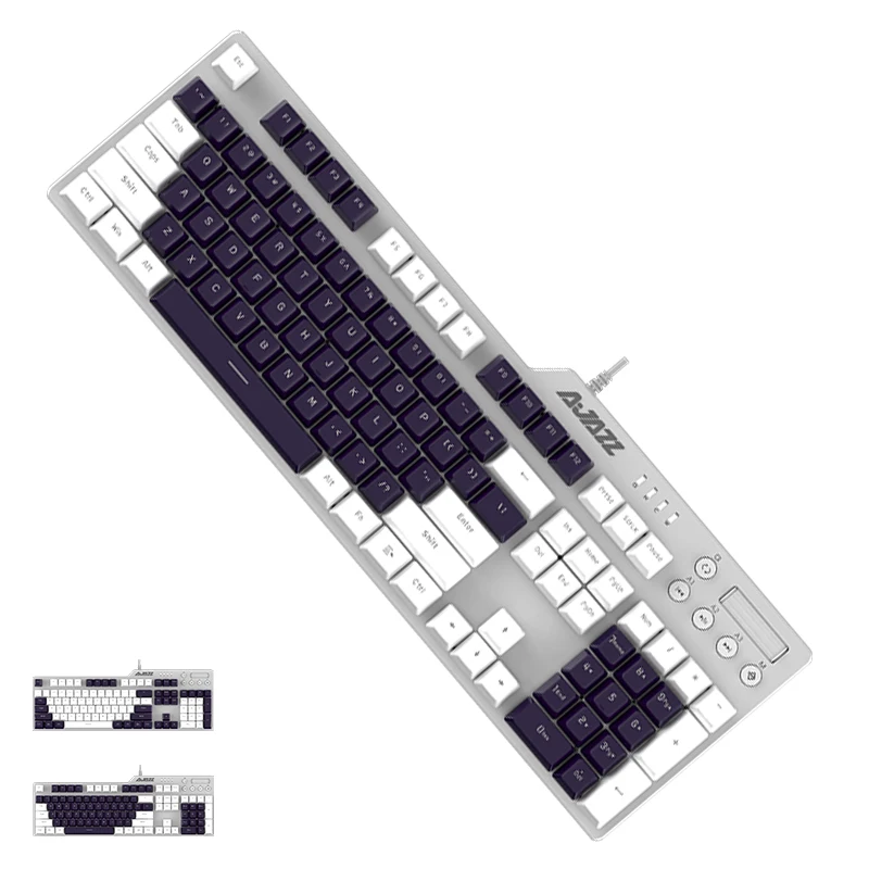 

Ajazz AK35I mechanical gaming keyboard hot-swappable axis white purple ergonomically suitable for tablet desktop