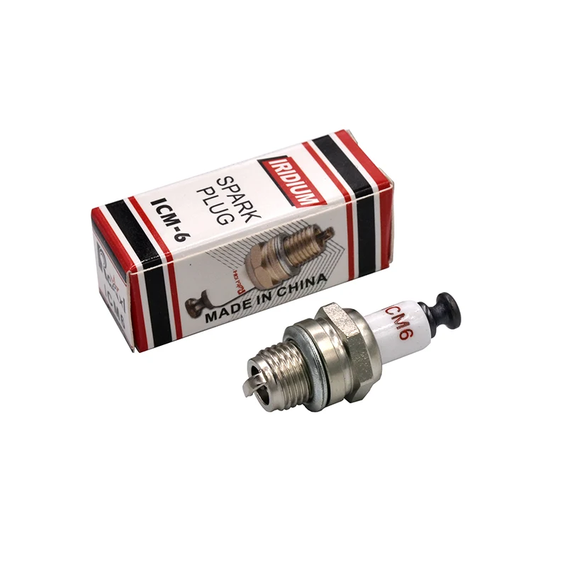Bujía de iridio Rcexl ICM6 CM6-10mm para motor de Gas DLE20/20RA/30/RA/40/55/55RA/60, 1 unidad